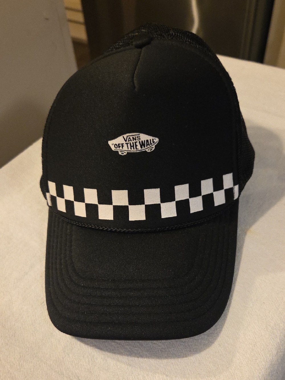 Vans Black & White Checker Trucker Hat